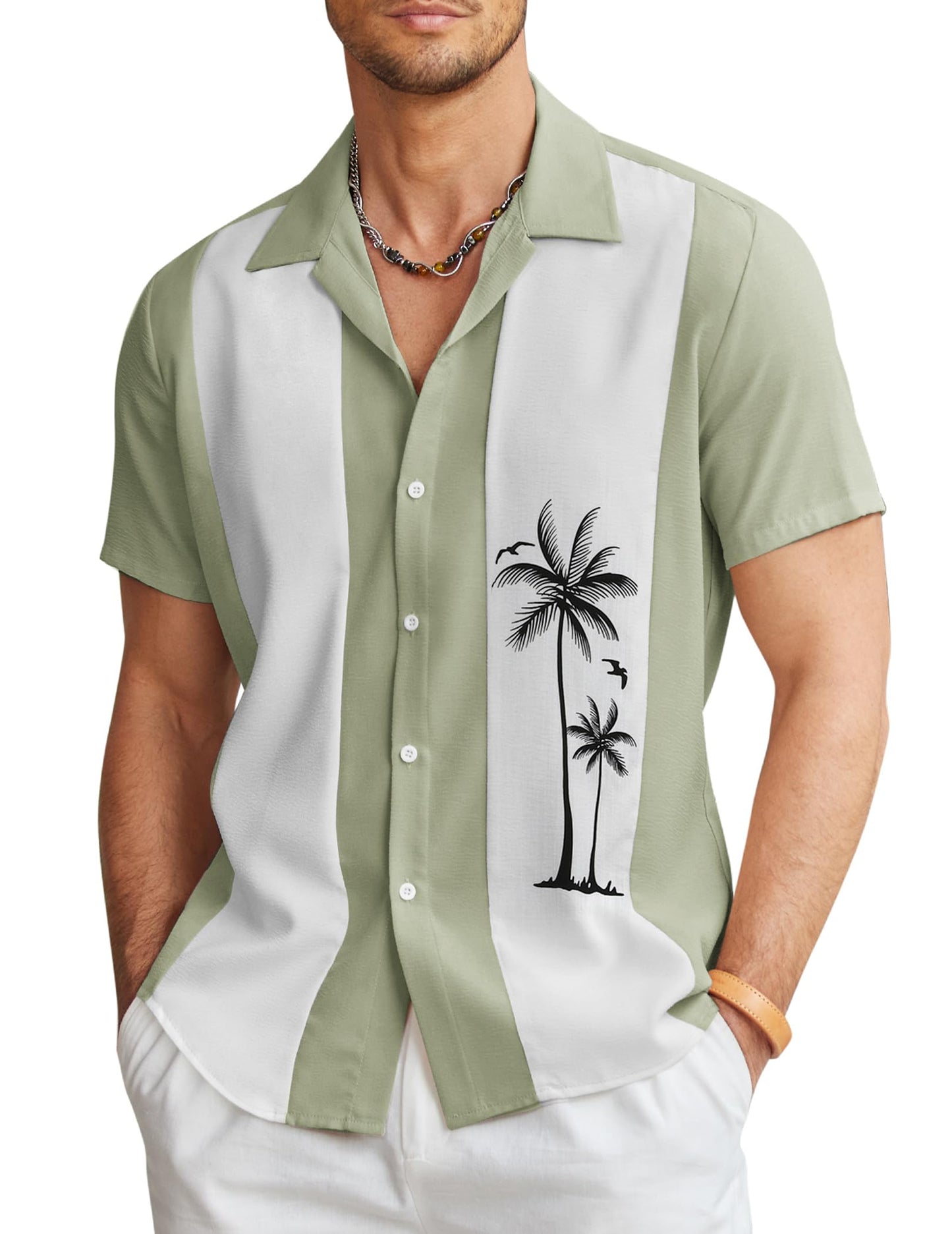 COOFANDY Retro Men's Bowling Shirts