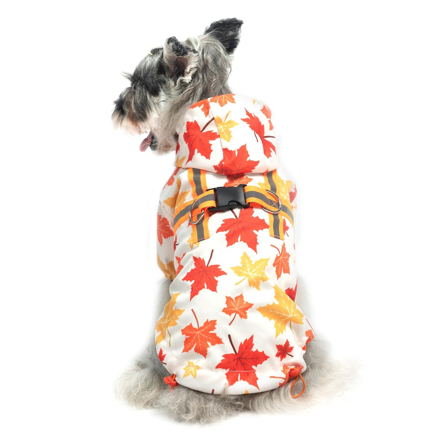 PUPTECK Waterproof Dog Raincoat with Reflective Hood XS